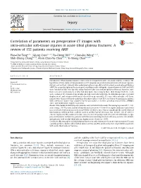 Correlation of Parameters on Preoperative CT Images With