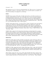 Esther Casting List and Notes