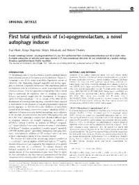 First Total Synthesis of (&Plus;)