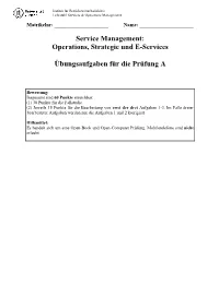 Service Management: Operations, Strategie Und E-Services