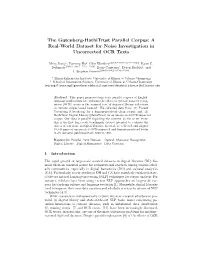 The Gutenberg-Hathitrust Parallel Corpus: a Real-World Dataset for Noise Investigation in Uncorrected OCR Texts