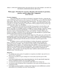 White Paper: Priorities for Research, Education and Extension in Genomics, Genetics, and Breeding of the Compositae (Draft 10/11/07)