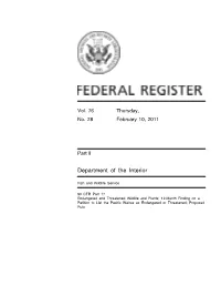 12-Month Finding on a Petition to List the Pacific Walrus As Threatened Or