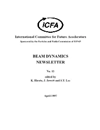 Beam Dynamics Newsletter