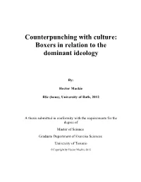 Boxers in Relation to the Dominant Ideology