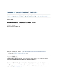 Business Method Patents and Patent Floods