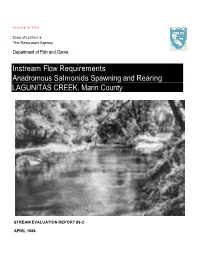 Instream Flow Requirements Anadromous Salmonids Spawning