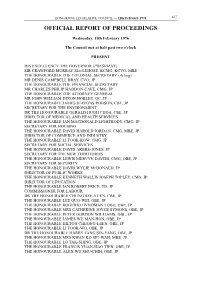 Official Report of Proceedings