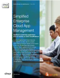 Simplified Enterprise Cloud App Management
