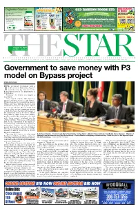 Government to Save Money with P3 Model on Bypass Project MICHELLE Nicholson