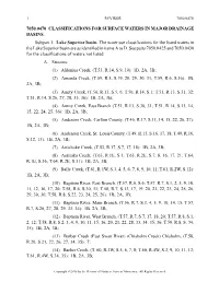7050.0470 CLASSIFICATIONS for SURFACE WATERS in MAJOR DRAINAGE BASINS. Subpart 1. Lake Superior Basin. the Water Use Classifica