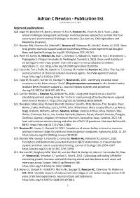 Adrian C Newton - Publication List Last Updated: June 23, 2021