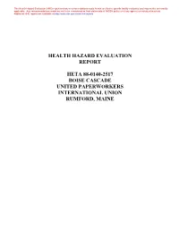 HHE Report No. HETA-88-0140-2517, Boise