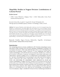 Megalithic Studies in Nagpur Division: Contributions of Colonial Period