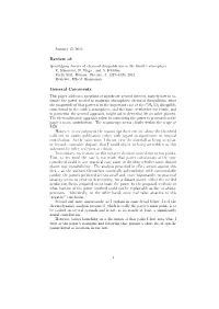 Review Of: General Comments