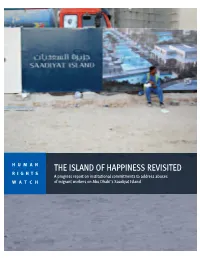 A Progress Report on Institutional Commitments to Address Abuses of Migrant Workers on Abu Dhabi’S Saadiyat Island