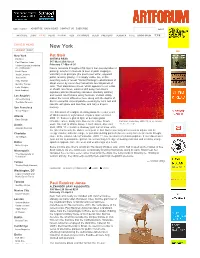 Artforum.Com / Critics' Picks