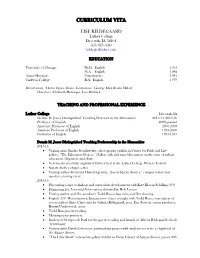 Curriculum Vita