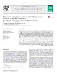 Integration of Genetic Algorithm and Multiple Kernel Support Vector Regression for Modeling Urban Growth