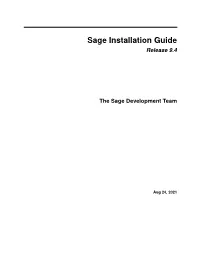 Sage Installation Guide Release 9.4