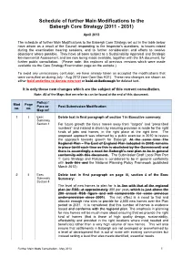 Schedule of Further Main Modifications to the Babergh Core Strategy (2011 - 2031)