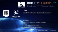 Simulation 2. Unreal Engine