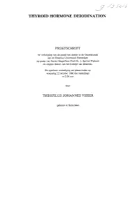 Thyroid Hormone Deiodination