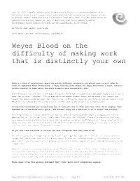 Weyes Blood on the Difficulty of Making Work That Is Distinctly Your Own