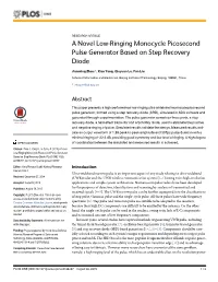A Novel Low-Ringing Monocycle Picosecond Pulse Generator Based on Step Recovery Diode