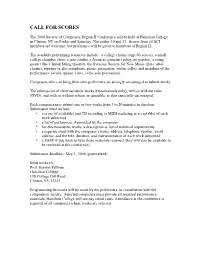 Call for Scores