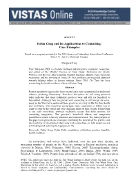Falun Gong and Its Applications to Counseling: Case Examples