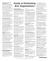 Guide to Performing Arts Organizations
