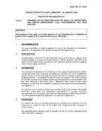 Standing List of Suppliers for the Supply of Operational and Winter Maintenance Fleet Requirements for Year 2008/2009