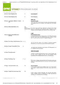 Sydney Program Guide