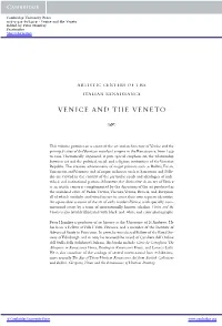 Venice and the Veneto Edited by Peter Humfrey Frontmatter More Information