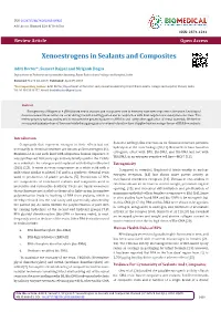 Xenoestrogens in Sealants and Composites