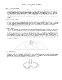 Building a Keyhole Garden