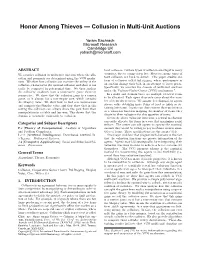 Collusion in Multi-Unit Auctions