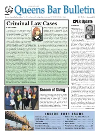 Criminal Law Cases CPLR Update by DAVID H