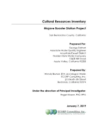 Cultural Resources Inventory