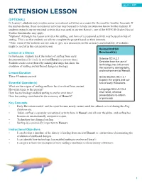 Extension Lesson