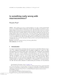Is Something Really Wrong with Macroeconomics?