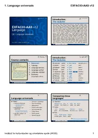 Language Universals EXFAC03-AAS V12