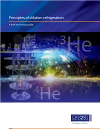 Principles of Dilution Refrigeration