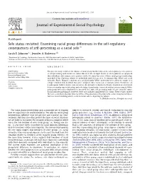 Solo Status Revisited: Examining Racial Group Differences in the Self-Regulatory Consequences of Self-Presenting As a Racial Solo Q