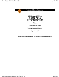 Special Study North Field Historic District