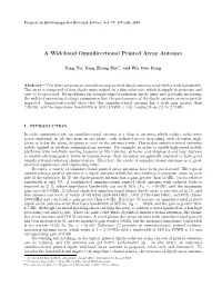 A Wideband Omnidirectional Printed Array Antenna