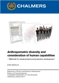 Anthropometric Diversity and Consideration of Human Capabilities