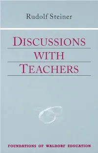 Discussions with Teachers