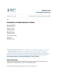 Introduction of Medical Abortion in Ghana